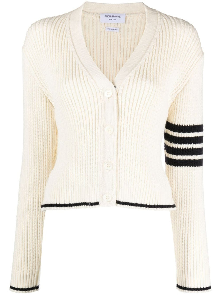 Cardigan with striped detail