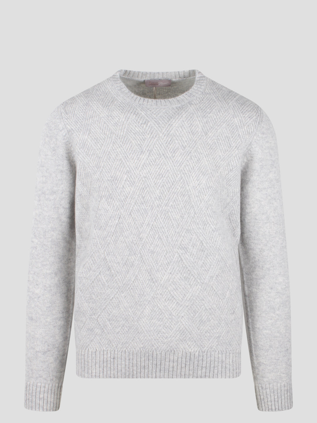 Herringbone plain cashmere resort sweater