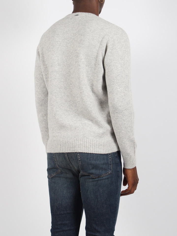 Herringbone plain cashmere resort sweater