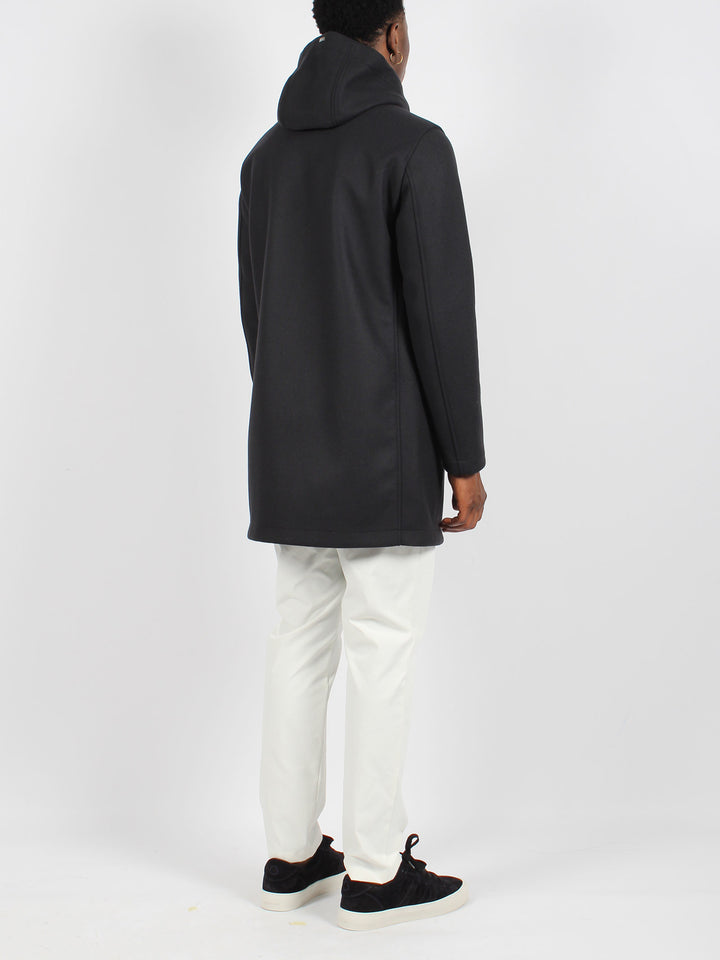 Wool twill stretch parka