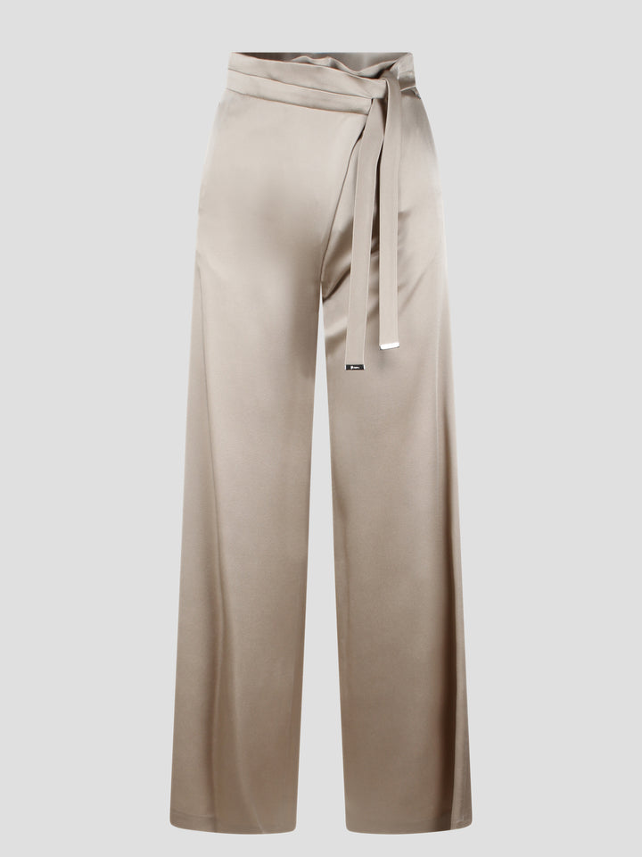 Satin fluid trousers