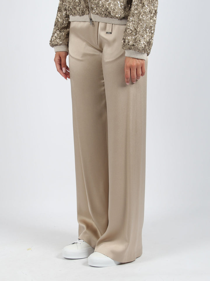 Satin fluid trousers