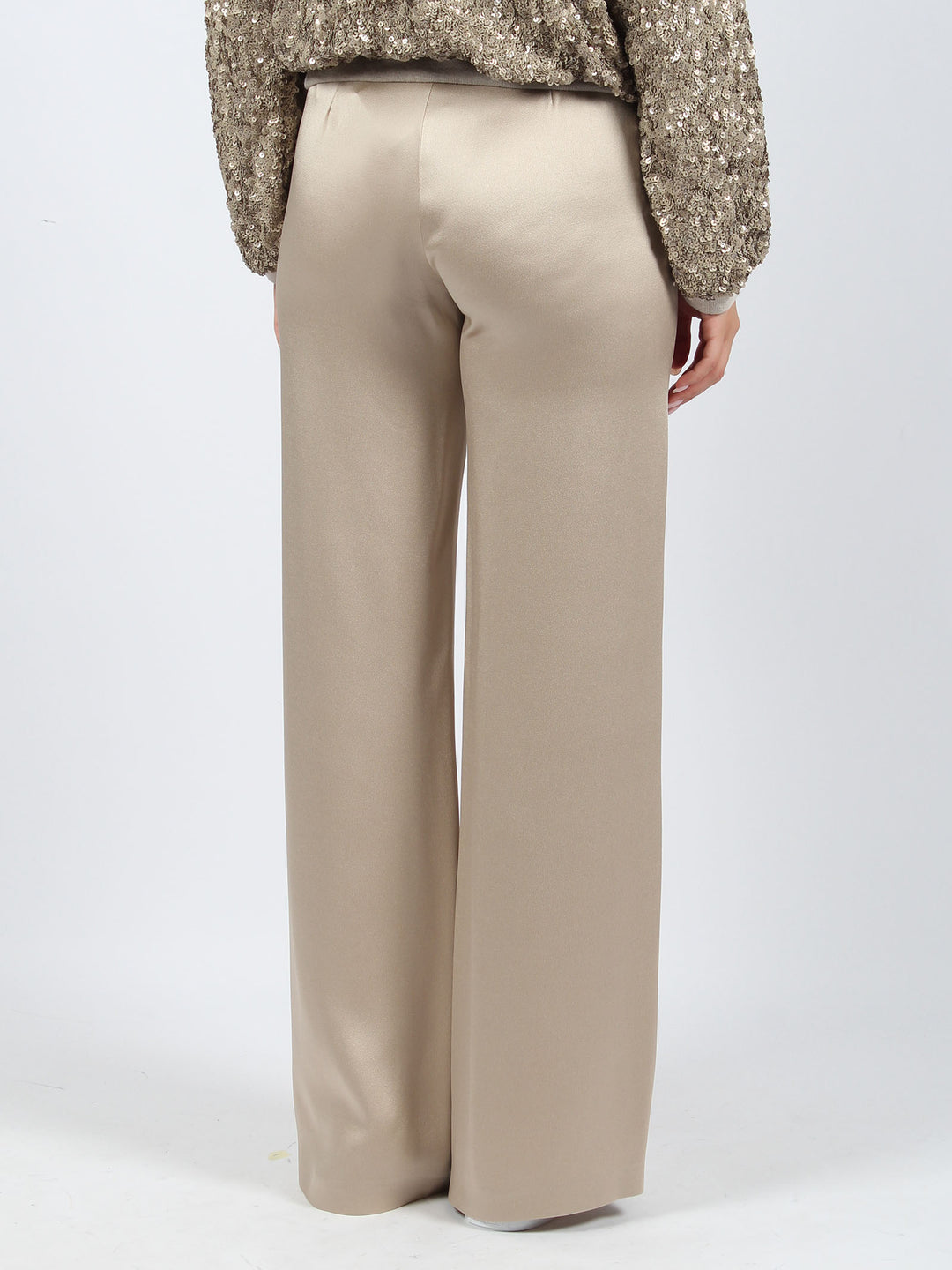 Satin fluid trousers