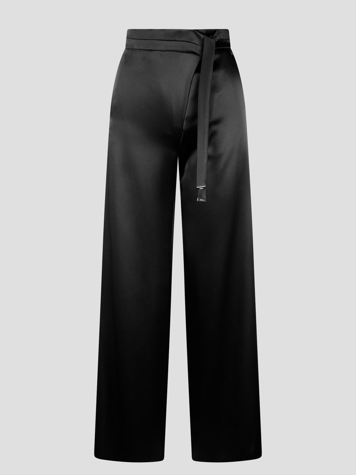 Satin fluid trousers