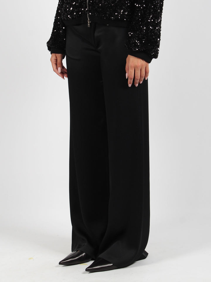 Satin fluid trousers