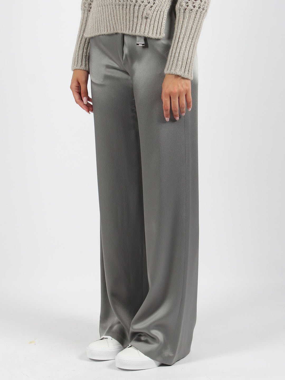 Satin fluid trousers