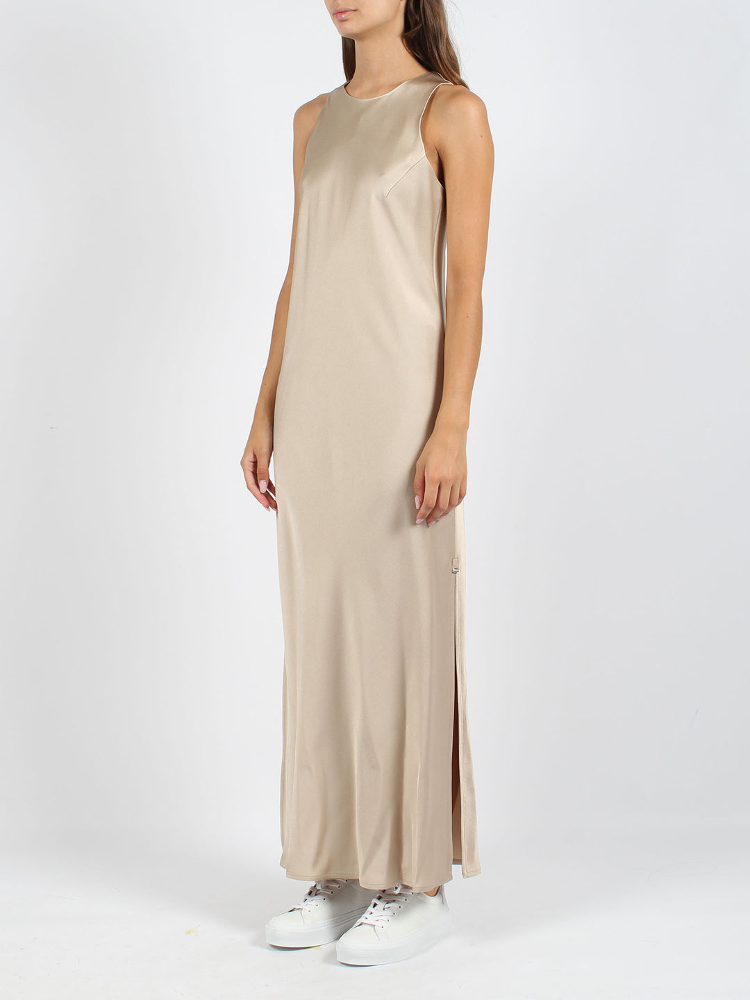 Fluid satin dress