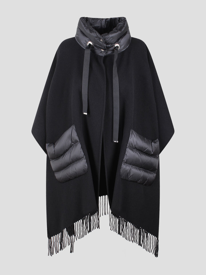 Wool resort poncho