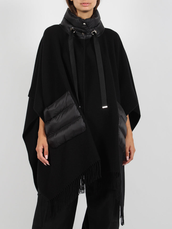 Wool resort poncho