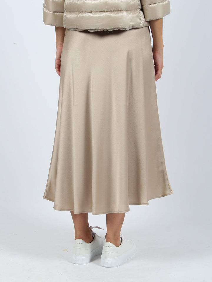 Satin fluid skirt