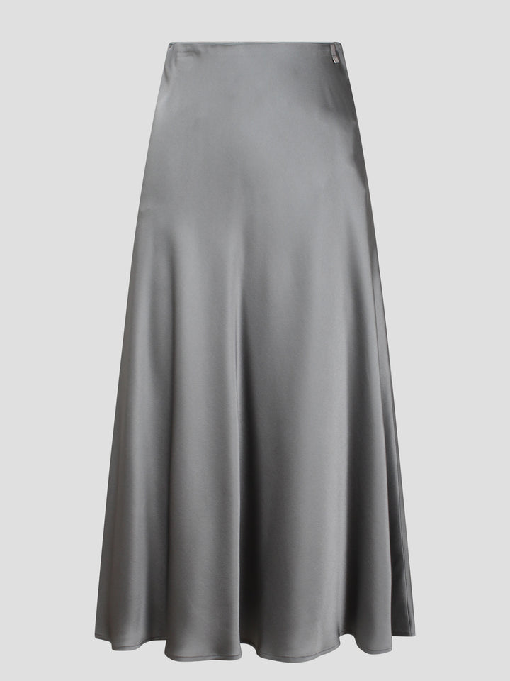 Satin fluid skirt