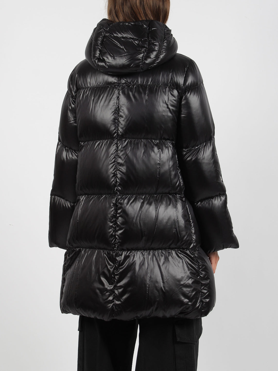 A-line midi down jacket