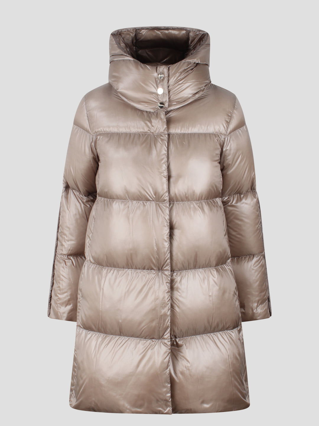 A-line midi down jacket