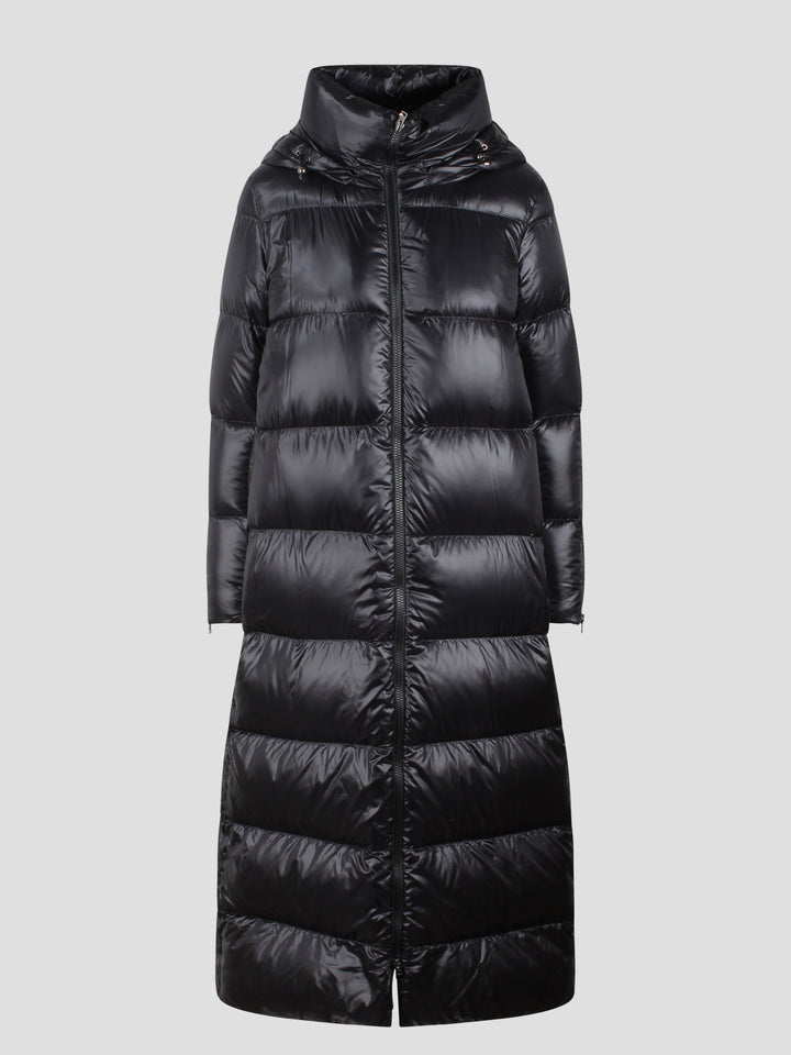 Nylon long down jacket