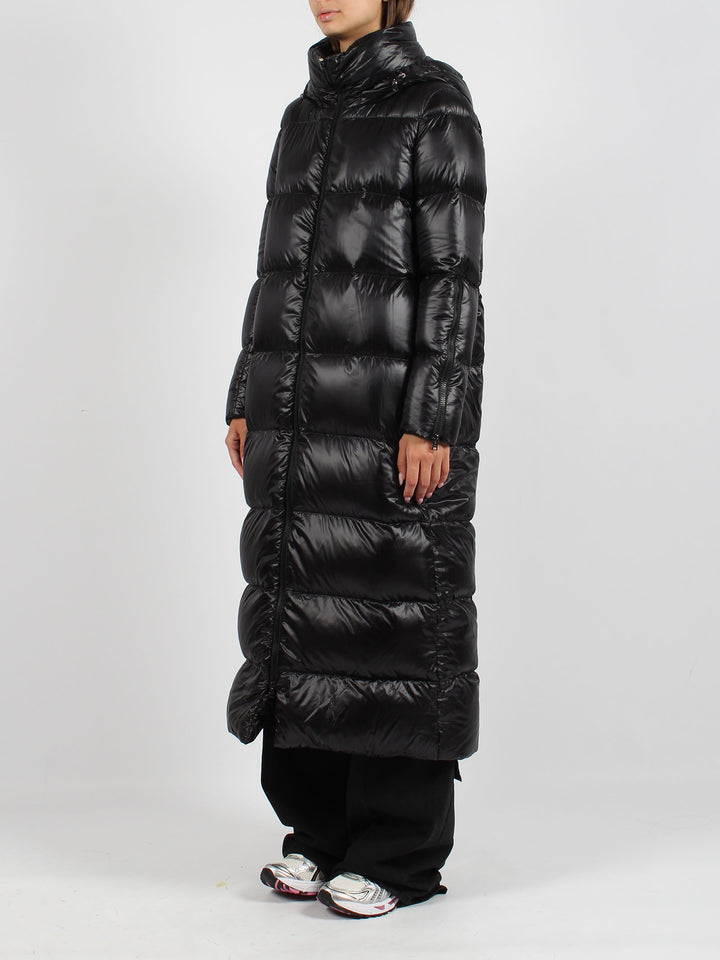 Nylon long down jacket