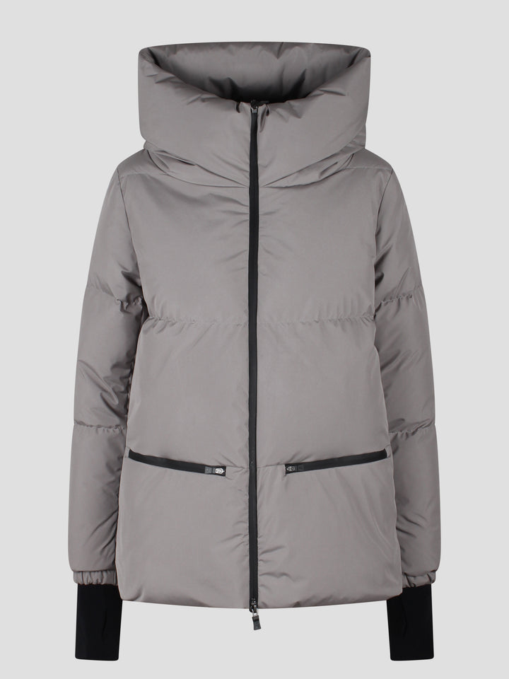 Hooded down jacket