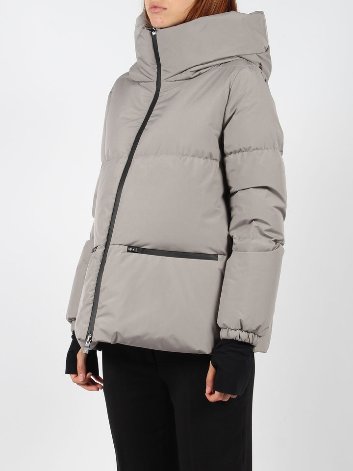 Hooded down jacket