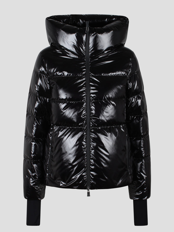 Hooded padded down jacket