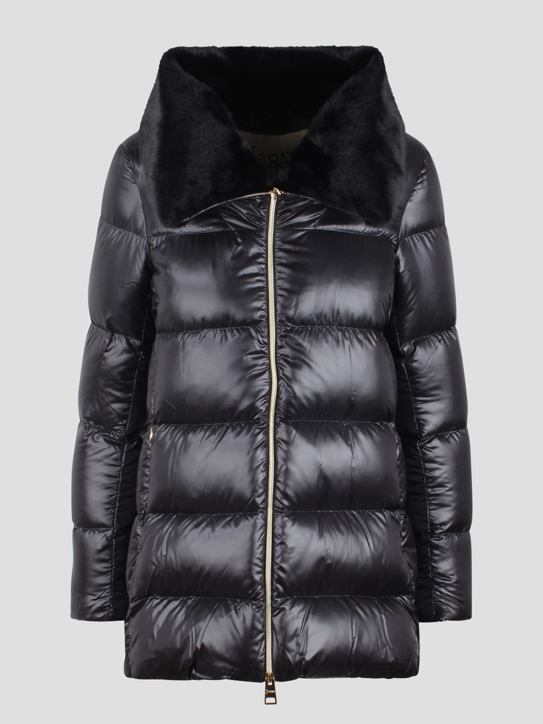 Eco-fur collar down jacket