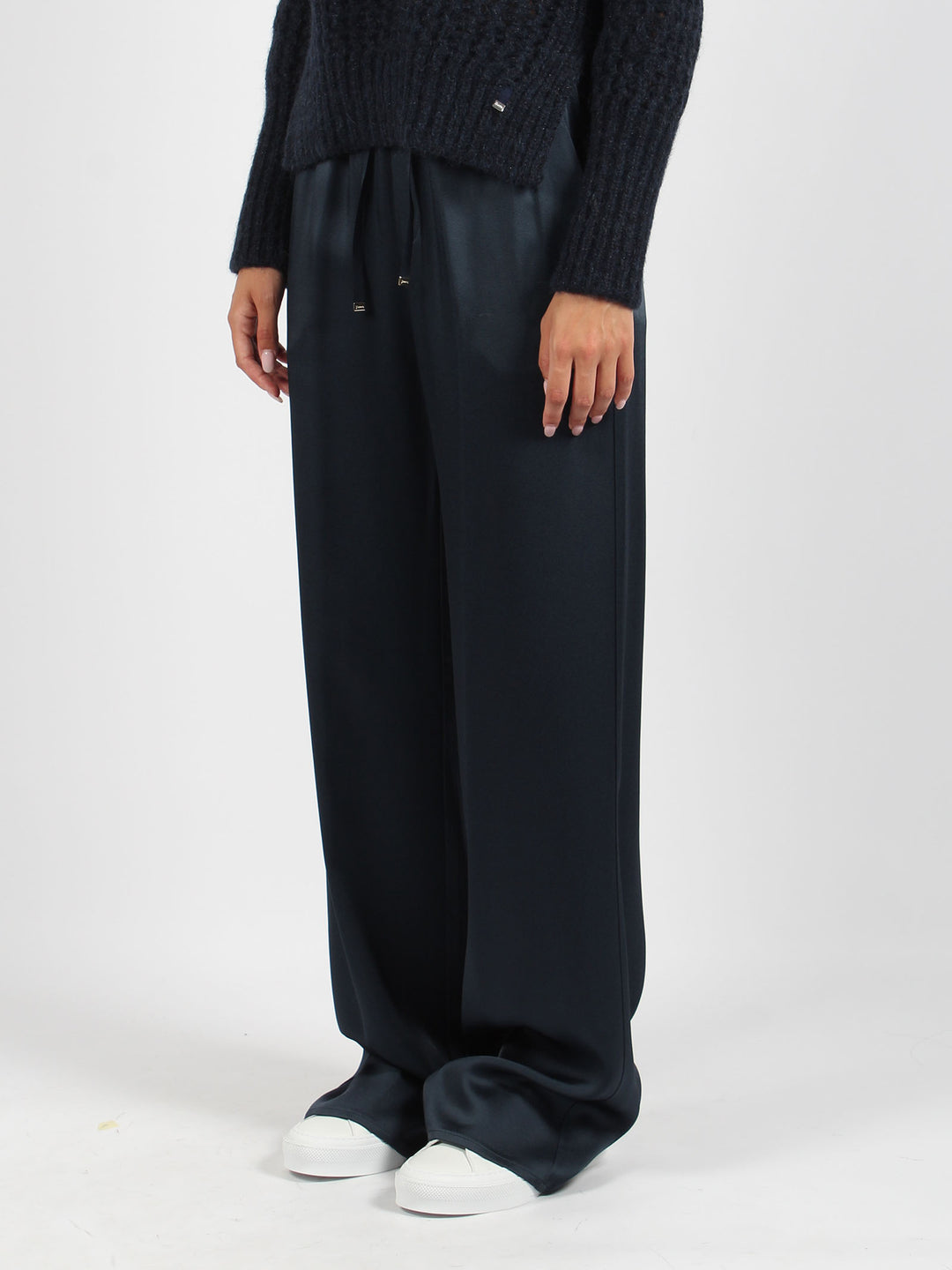 Fluid satin trousers