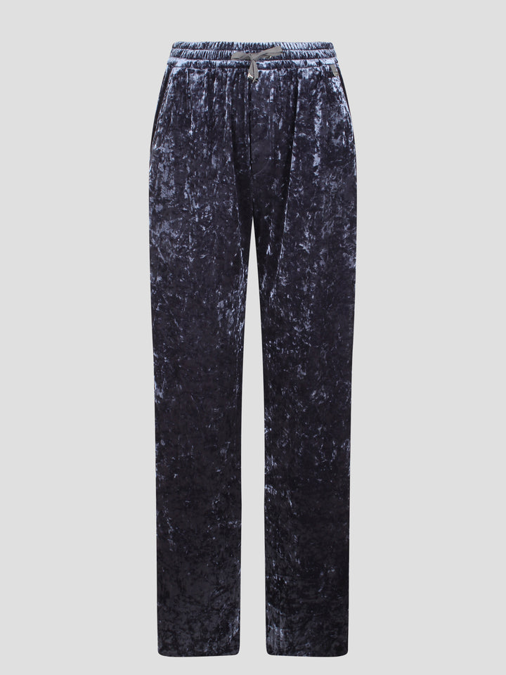 Chenille wide leg trousers