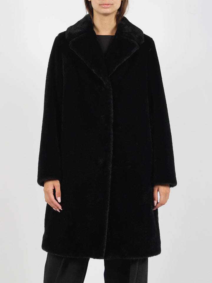 Eco-fur mid coat