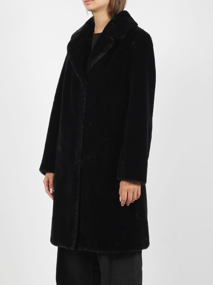 Eco-fur mid coat