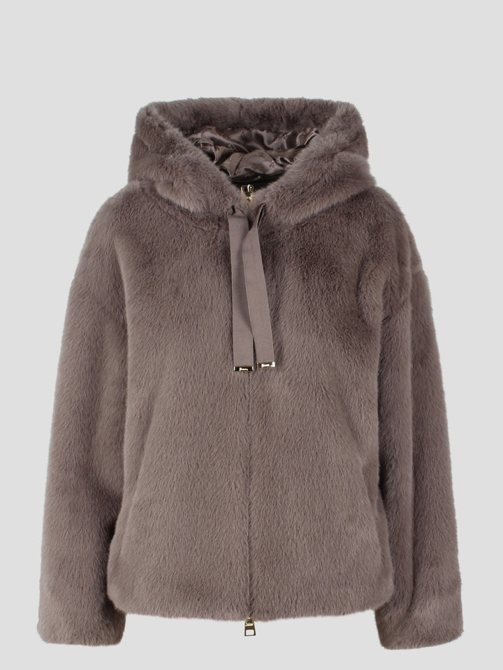 Fur bomber jacket