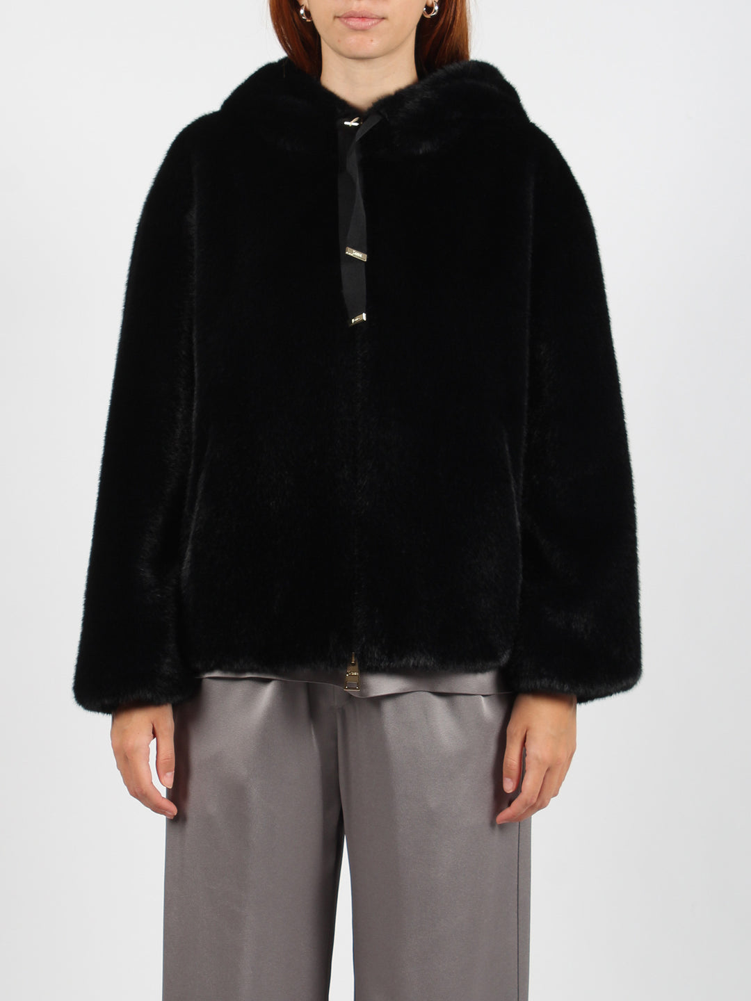 Fur bomber jacket