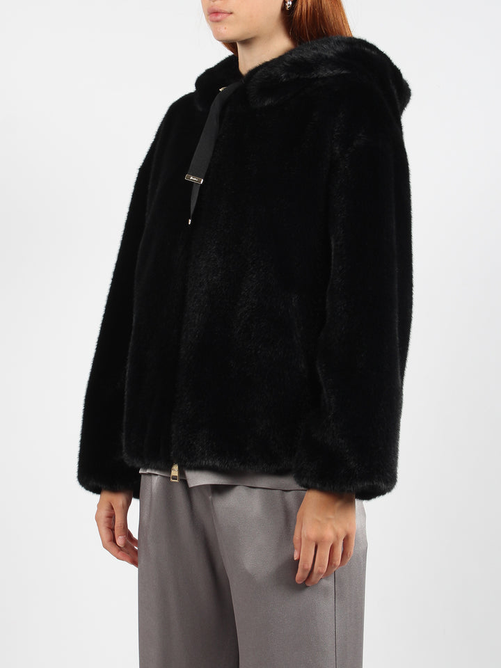 Fur bomber jacket