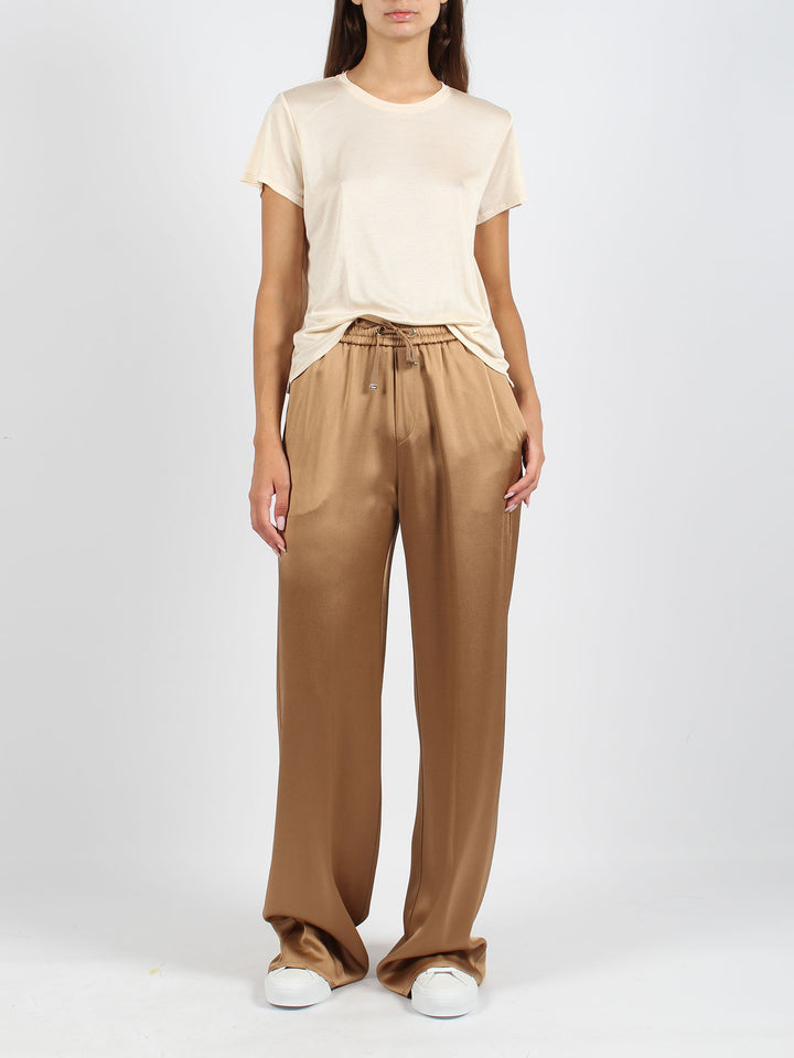 Fluid satin trousers