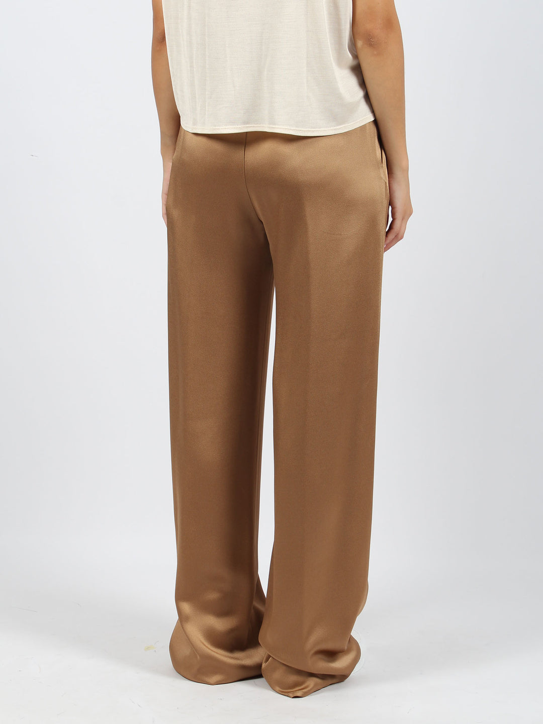 Fluid satin trousers