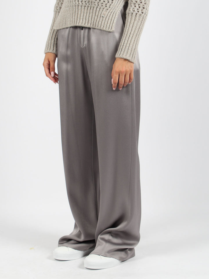 Fluid satin trousers