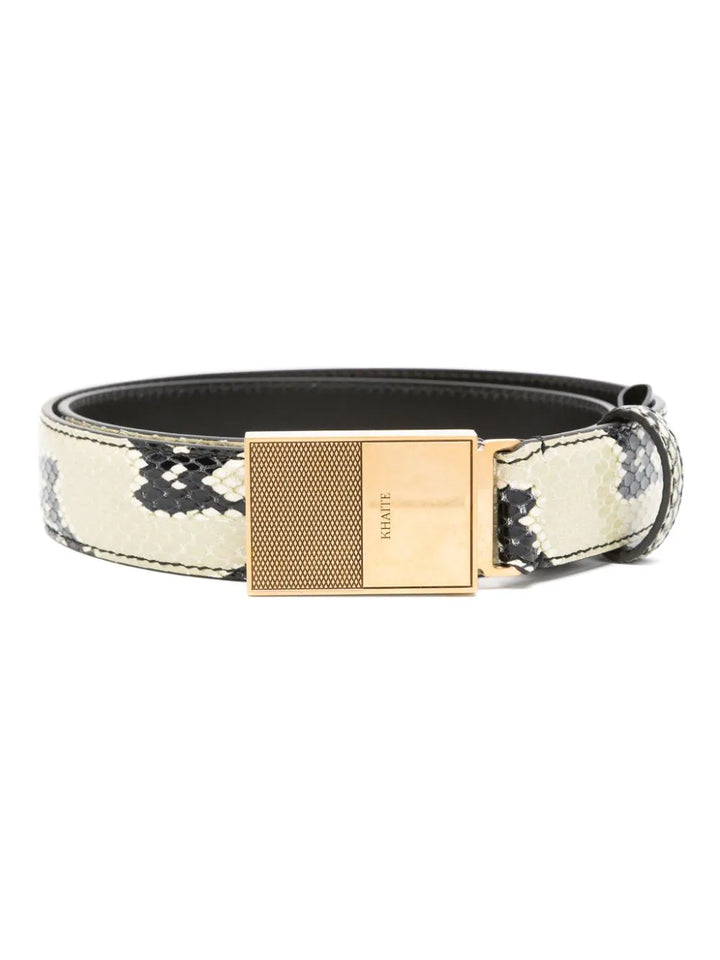 snakeskin effect belt