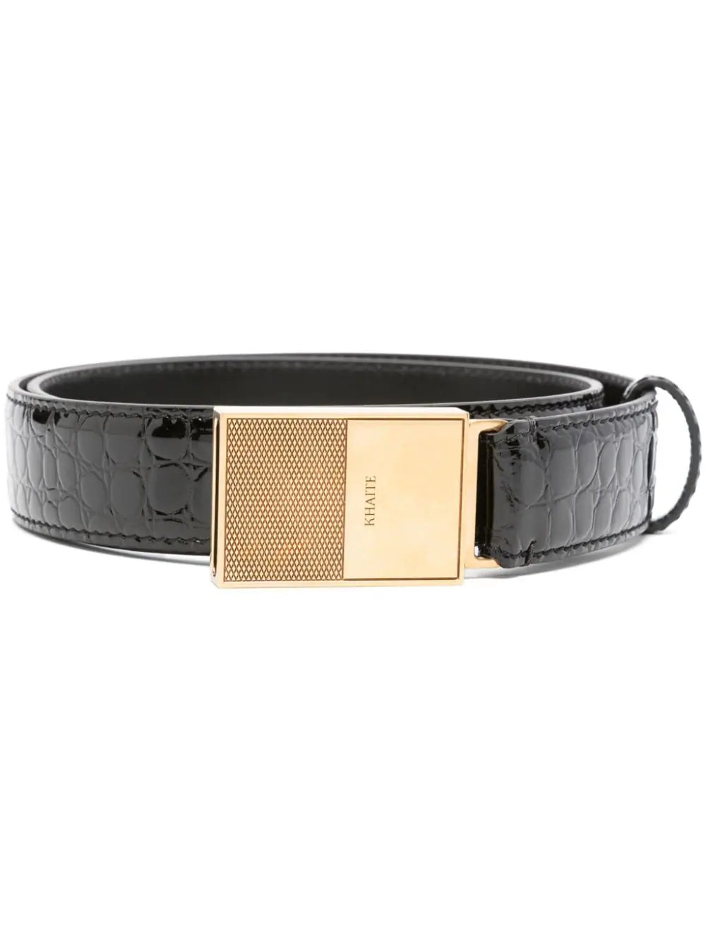 crocodile embossed belt