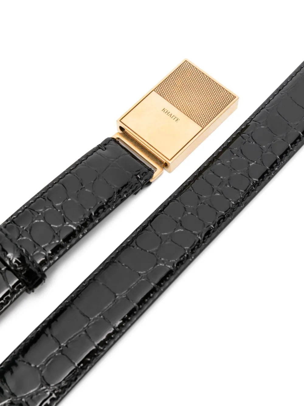 crocodile embossed belt