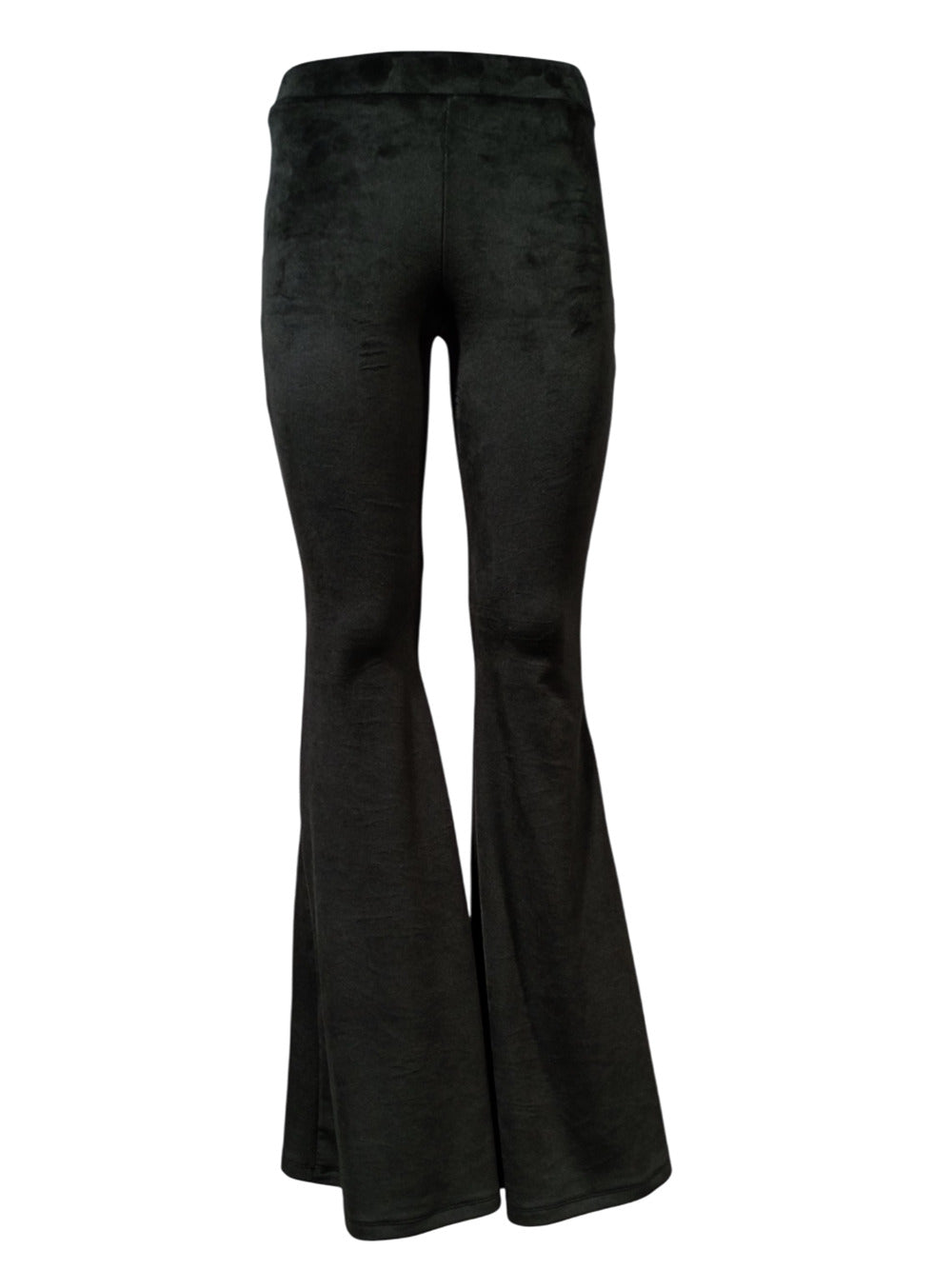 Velvet choker flare trousers