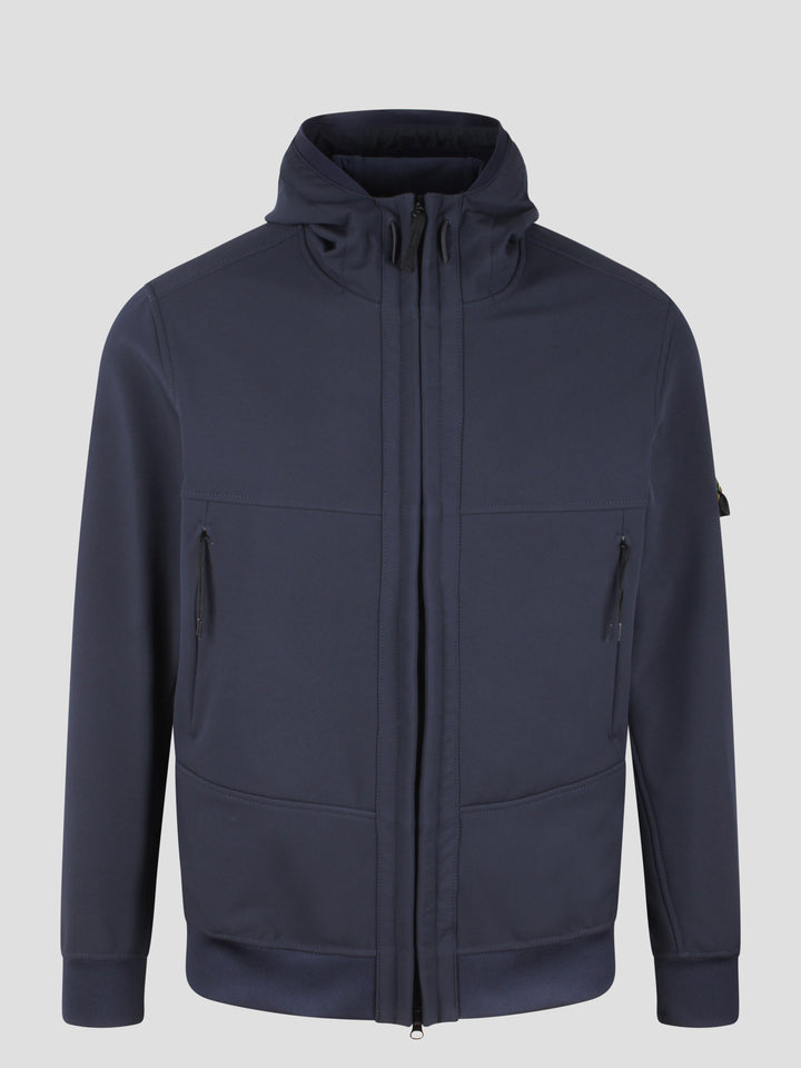 Soft shell- technology hooded jacket