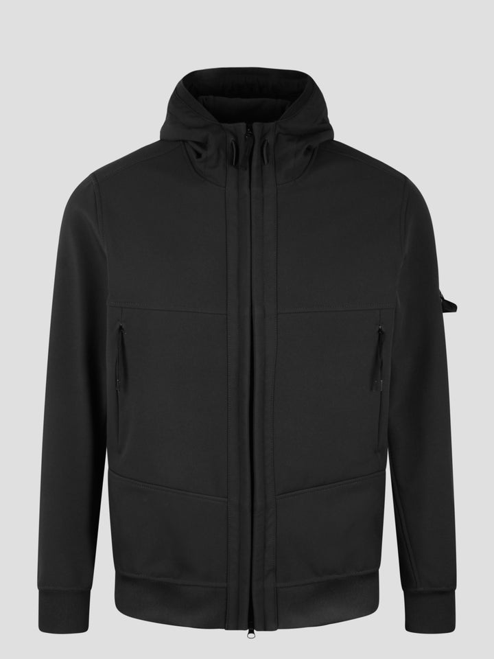 Soft shell- technology hooded jacket