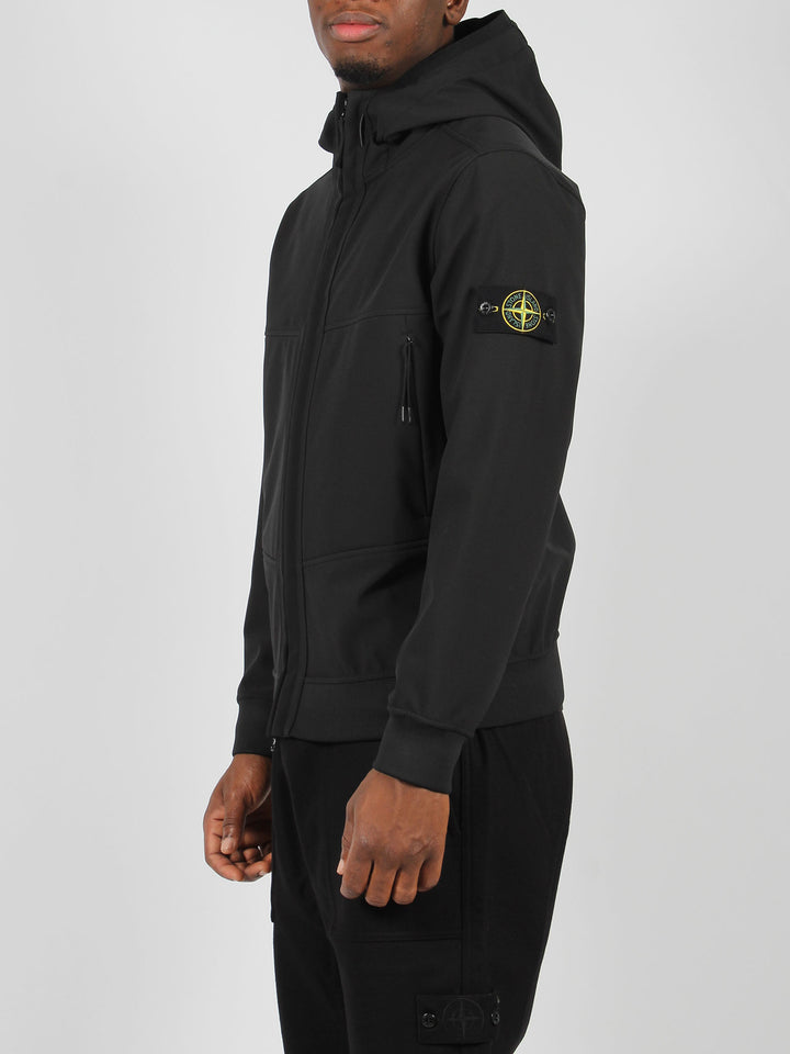 Soft shell- technology hooded jacket