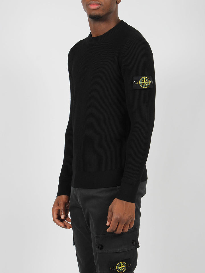 Full rib wool sweater