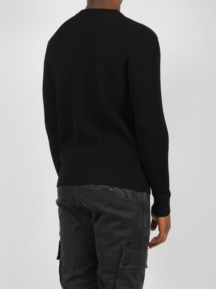 Full rib wool sweater