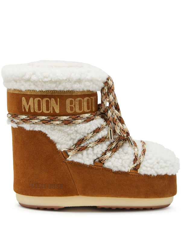 Shearling Lace-Up Boots