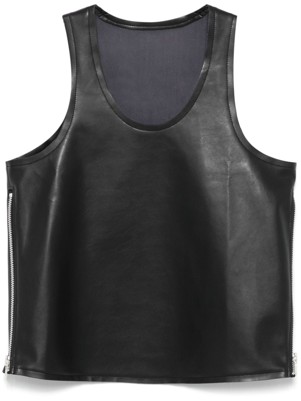 Faux leather tank top