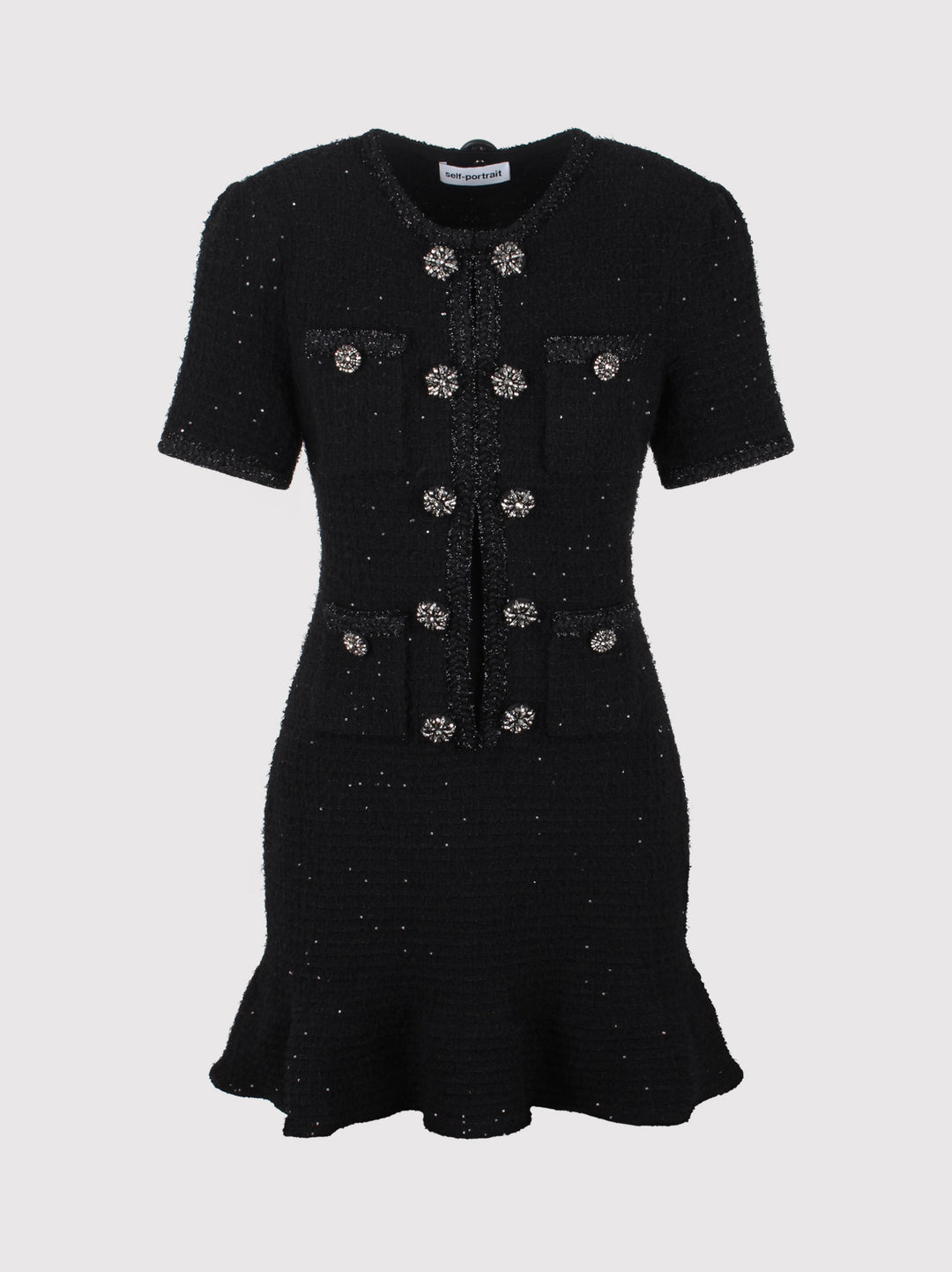 Knit buttoned mini dress