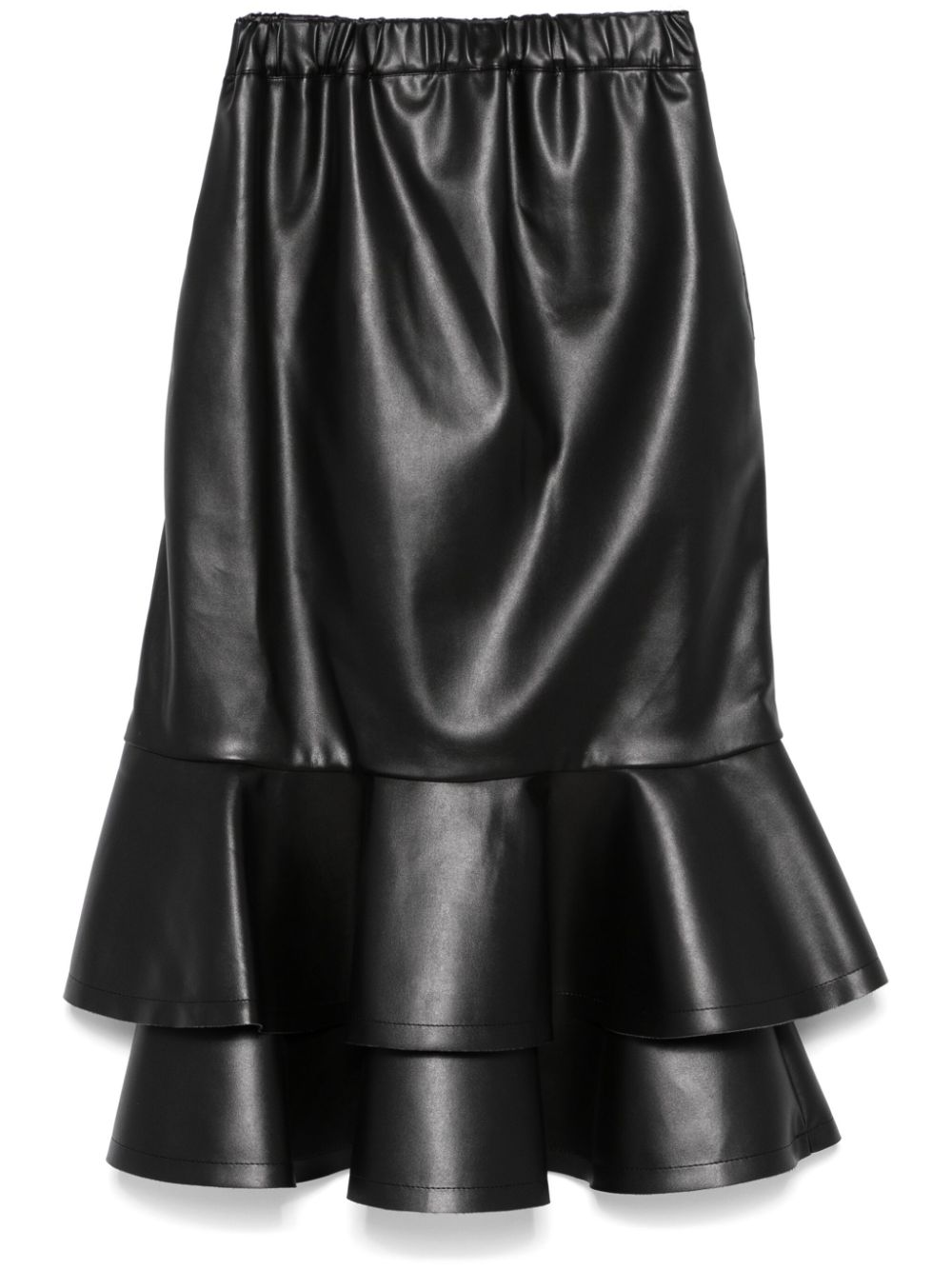 Midi skirt with ruffles