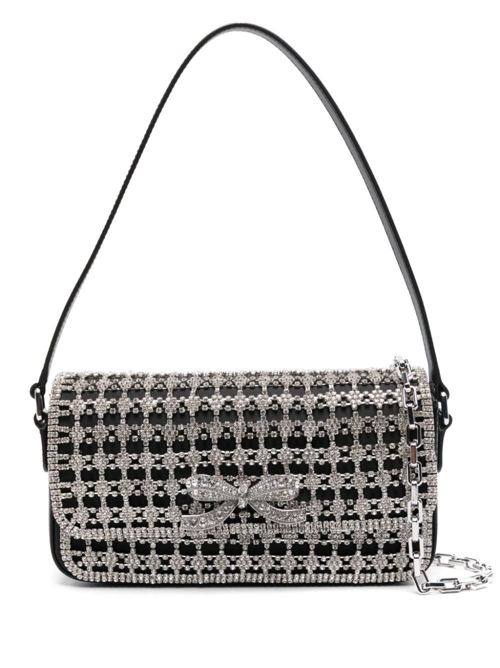 Shoulder bag with rhinestones