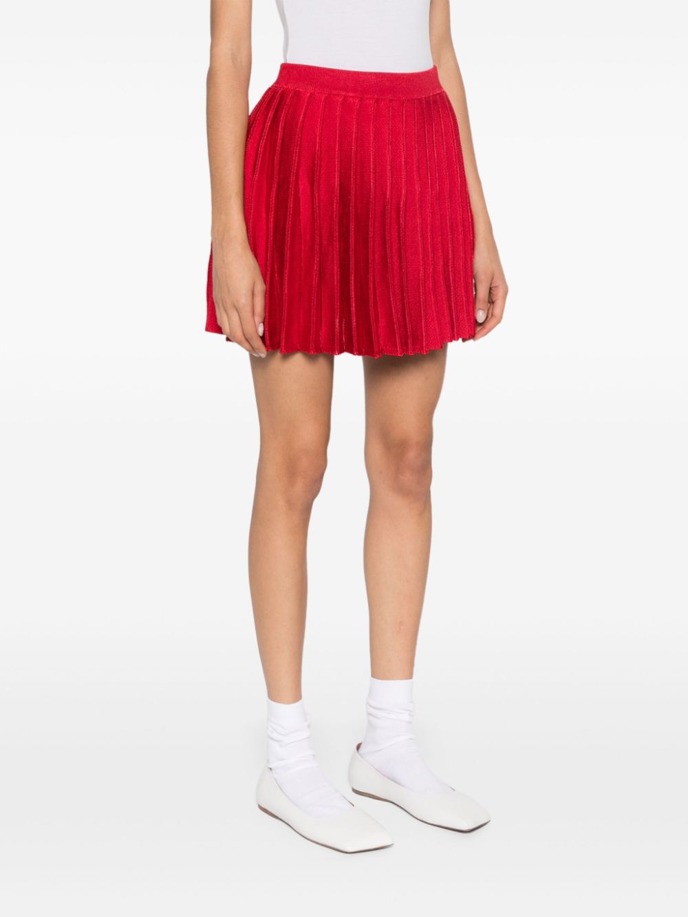 Pleated mini skirt