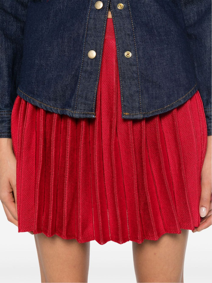 Pleated mini skirt