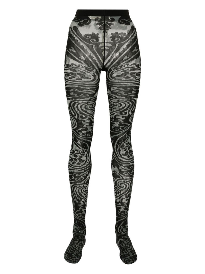 Wolford x ETRO Jacquard Body Tattoo tights